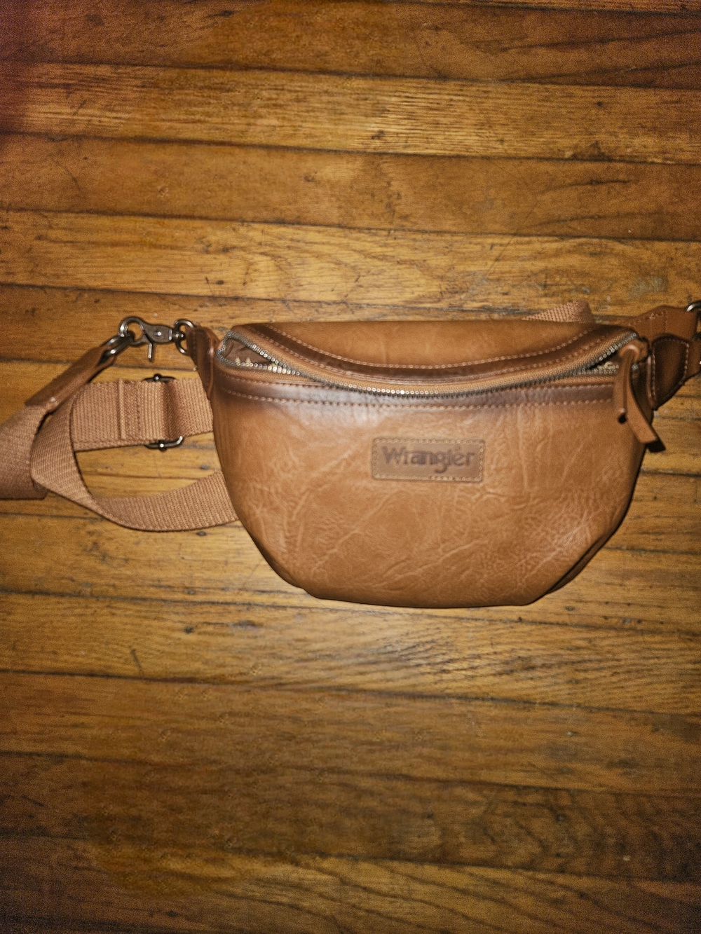 Wrangler Brown Leather Belt Bag